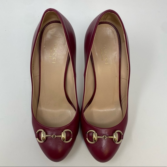 Authentic Gucci Gisele Leather Horse Bit Pumps Hollywood Nib Heels 36.5 - Picture 3 of 13
